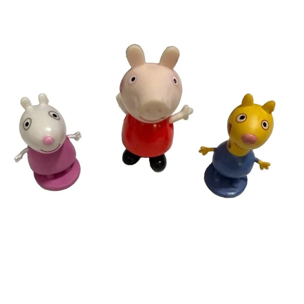 Peppa Pig & Friends Figure Lot - Peppa, Suzy Sheep, Pedro Pony - 3 Piece Set